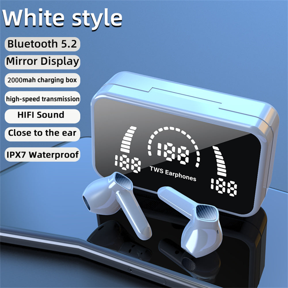 TWS Wireless Earphones DH01 Bluetooth-Compatible Wireless Headset With Mirror Screen and LED Display