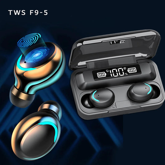 TWS V5.2 Bluetooth Earphone - Lightweight & Portable Imported F9 Pro Plus Airdots