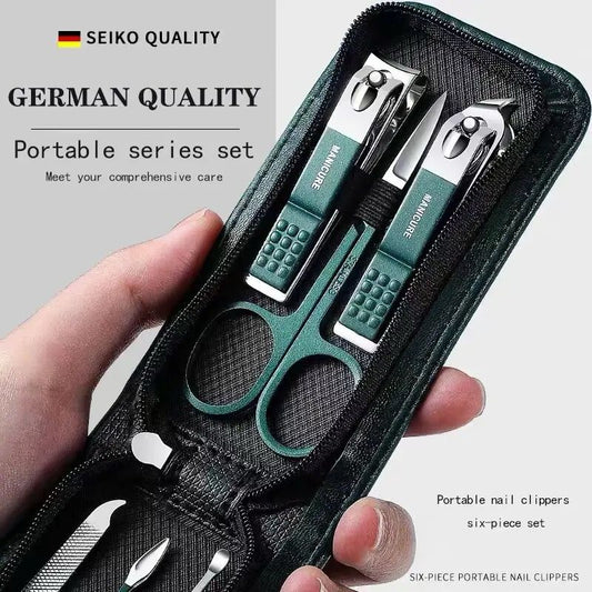 6 in 1 best nail cutter set in leather case