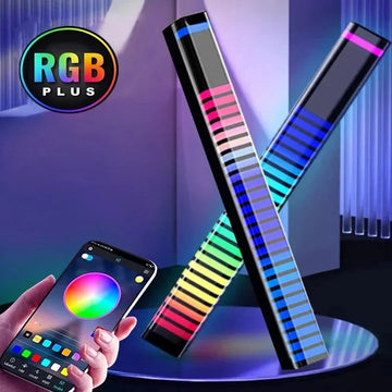 التحكم الصوتي LED مع ضوء RGB مع الحامل